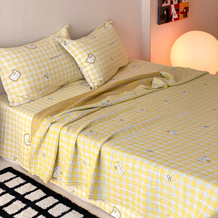 91家纺网 家纺一手货源 找家纺 （总）麻依 2026新款安心棉纱布夏被四层纱布被子