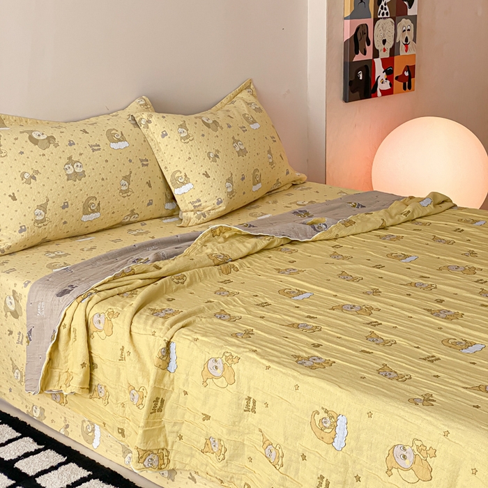 91家纺网 家纺一手货源 找家纺 （总）麻依 2026新款安心棉纱布夏被四层纱布被子