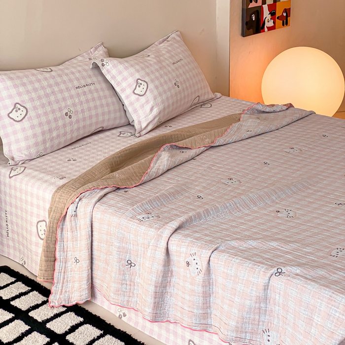 91家纺网 家纺一手货源 找家纺 （总）麻依 2026新款安心棉纱布夏被四层纱布被子