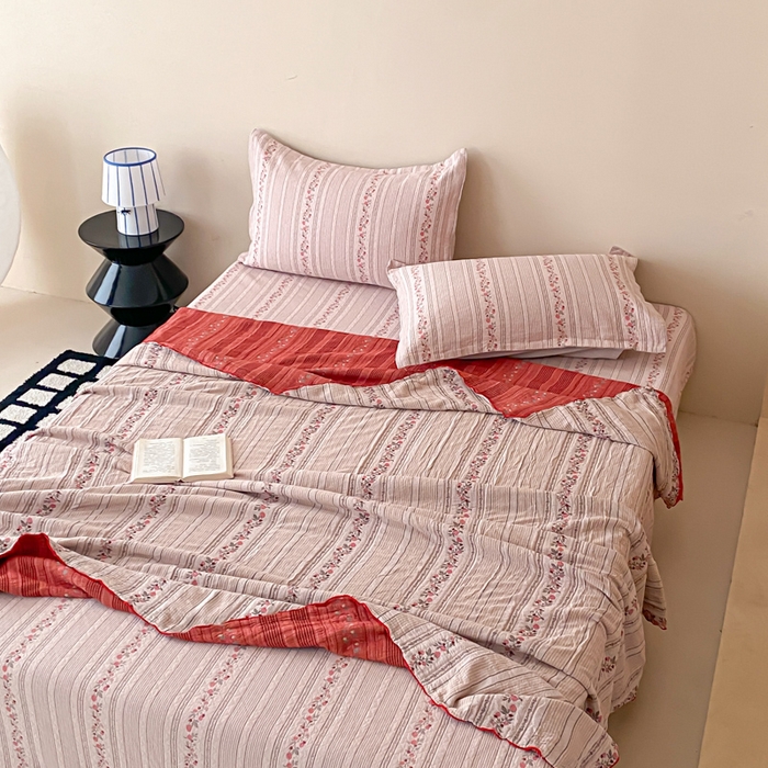 91家纺网 家纺一手货源 找家纺 （总）麻依 2026新款安心棉纱布夏被四层纱布被子