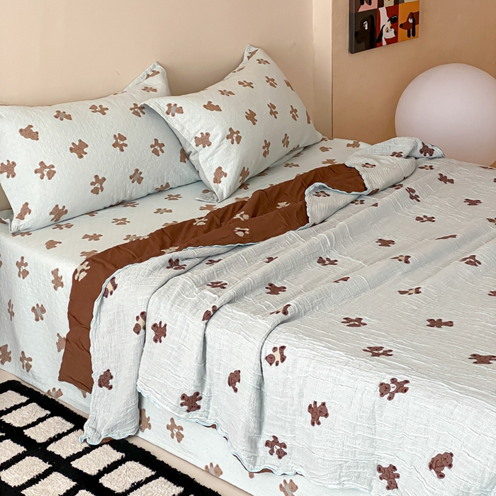 91家纺网 家纺一手货源 找家纺 （总）麻依 2026新款安心棉纱布夏被四层纱布被子