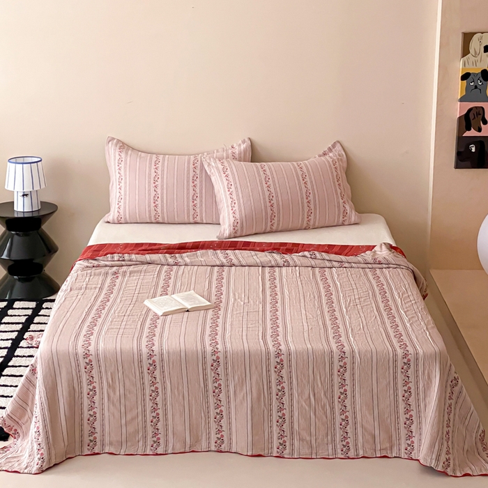 91家纺网 家纺一手货源 找家纺 （总）麻依 2026新款安心棉纱布夏被四层纱布被子