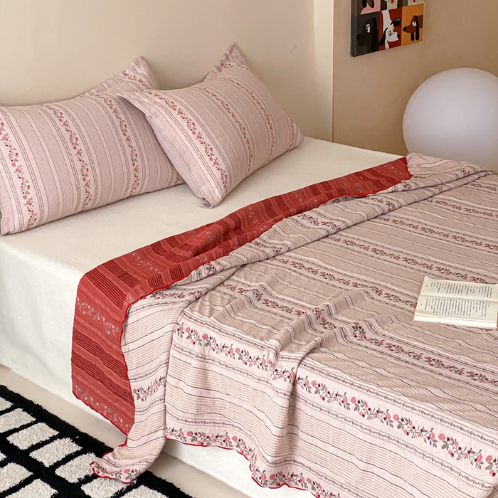 91家纺网 家纺一手货源 找家纺 （总）麻依 2026新款安心棉纱布夏被四层纱布被子