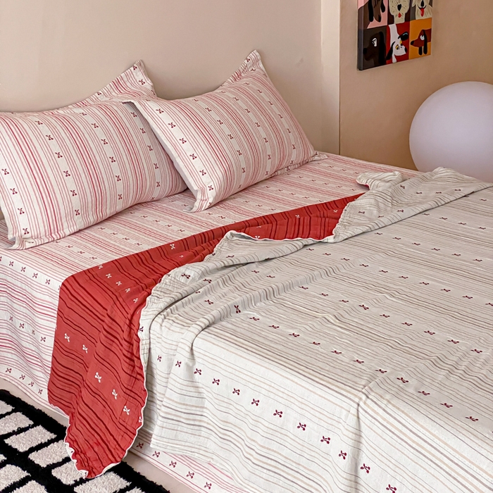 91家纺网 家纺一手货源 找家纺 （总）麻依 2026新款安心棉纱布夏被四层纱布被子