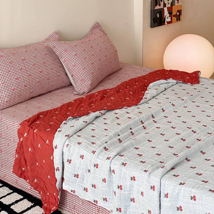 91家纺网 家纺一手货源 找家纺 （总）麻依 2026新款安心棉纱布夏被四层纱布被子