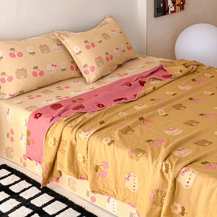 91家纺网 家纺一手货源 找家纺 （总）麻依 2026新款安心棉纱布夏被四层纱布被子