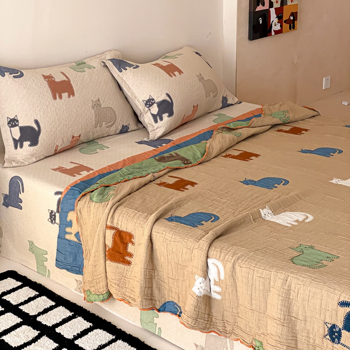 91家纺网 家纺一手货源 找家纺 （总）麻依 2026新款安心棉纱布夏被四层纱布被子