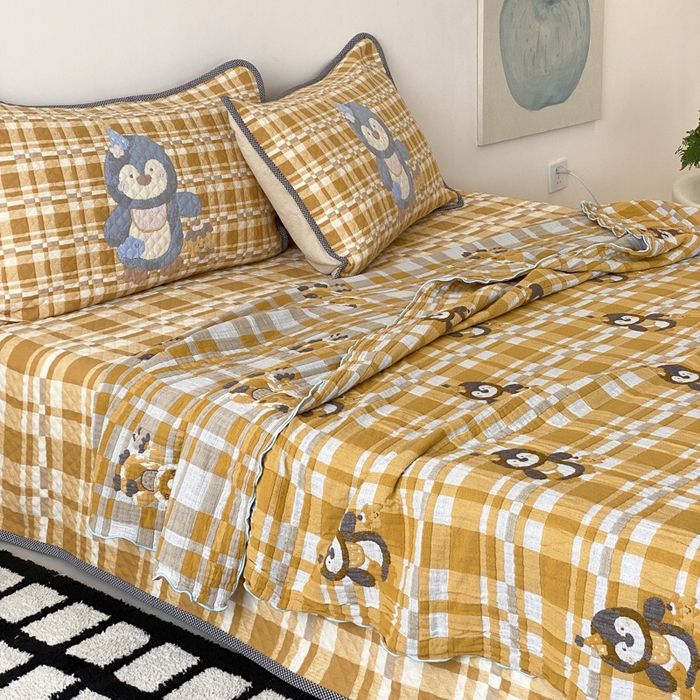 91家纺网 家纺一手货源 找家纺 （总）麻依 2026新款软萌夏被全棉四层纱布