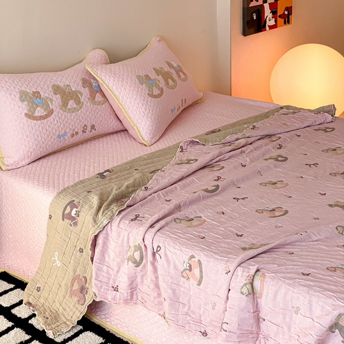 91家纺网 家纺一手货源 找家纺 （总）麻依 2026新款软萌夏被全棉四层纱布