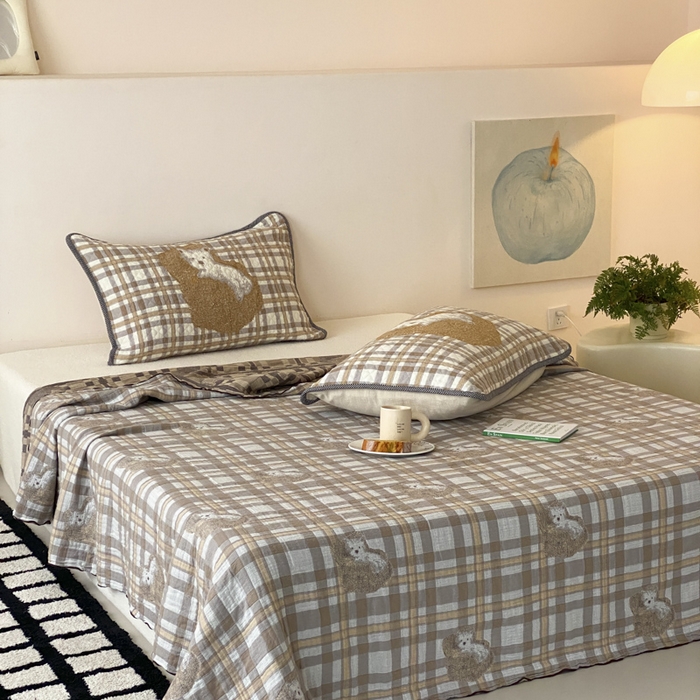 91家纺网 家纺一手货源 找家纺 麻依 2026新款软萌夏被全棉四层纱布 懒床小狗