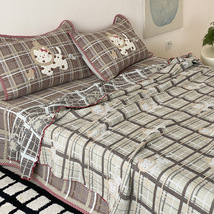 麻依 2026新款软萌夏被全棉四层纱布 斑点小咪