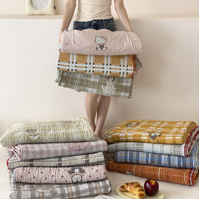 麻依 2026新款软萌夏被全棉四层纱布 组合图