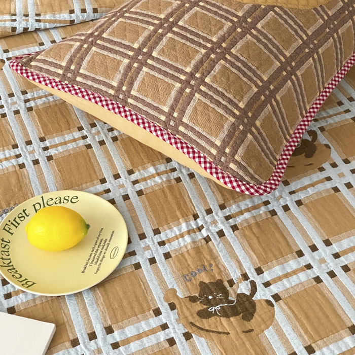 91家纺网 家纺一手货源 找家纺 麻依 2026新款软萌夏被全棉四层纱布 香蕉小猫