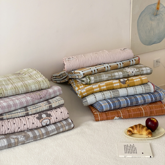 91家纺网 家纺一手货源 找家纺 麻依 2026新款软萌夏被全棉四层纱布 组合图