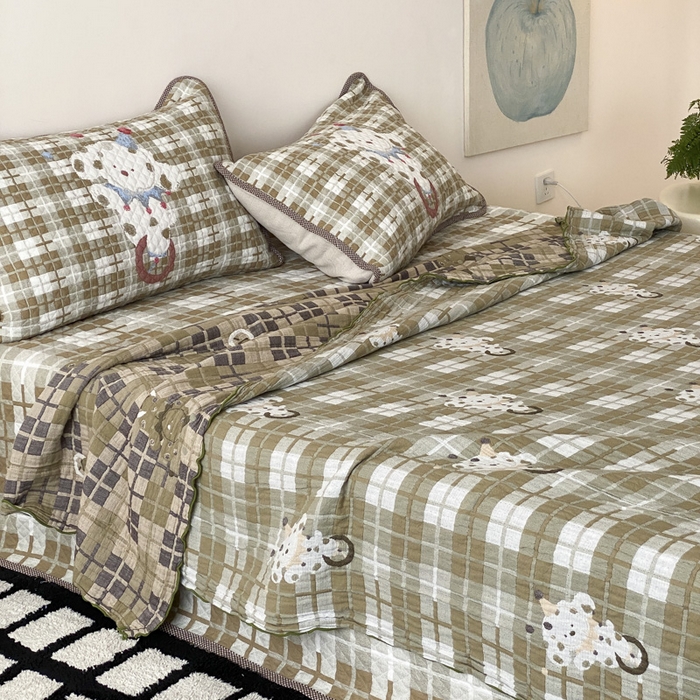 麻依 2026新款软萌夏被全棉四层纱布 杂技萌宠