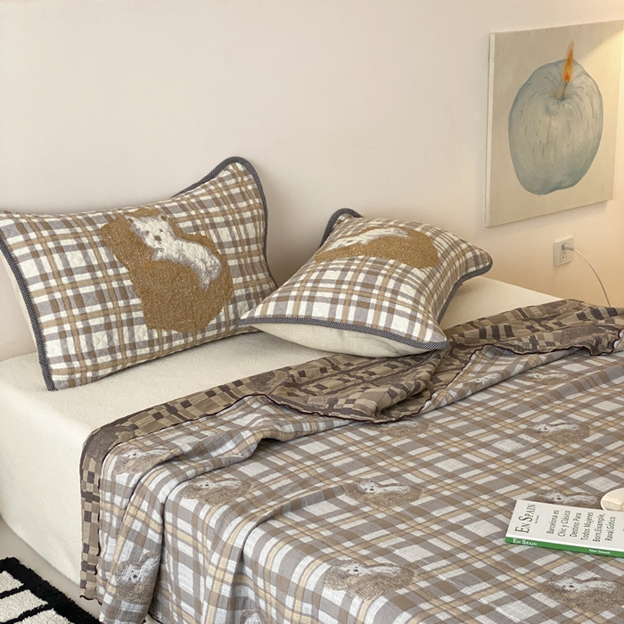 91家纺网 家纺一手货源 找家纺 麻依 2026新款软萌夏被全棉四层纱布 懒床小狗