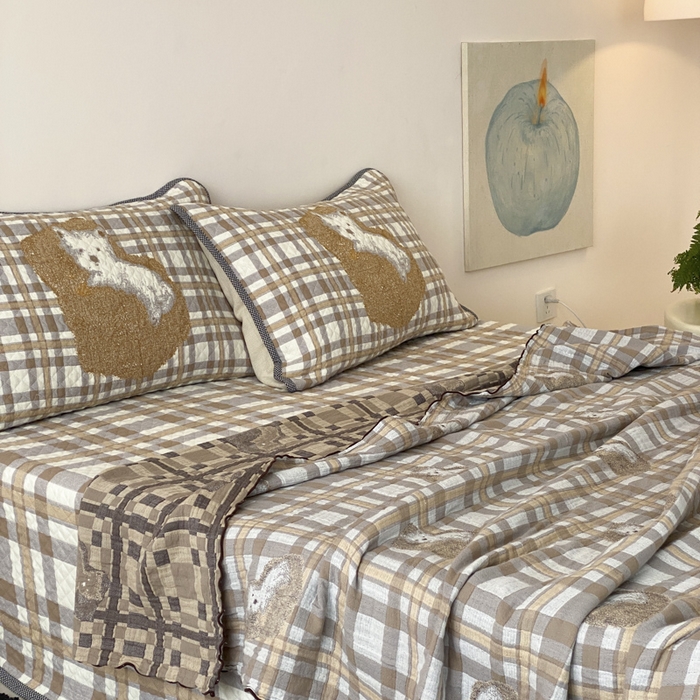 麻依 2026新款软萌夏被全棉四层纱布 懒床小狗