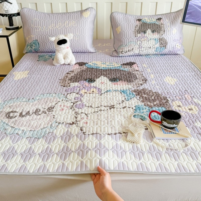 91家纺网 家纺一手货源 找家纺 （总）顾里家纺 2026新款洛丽塔风乳胶席凉席席子三件套