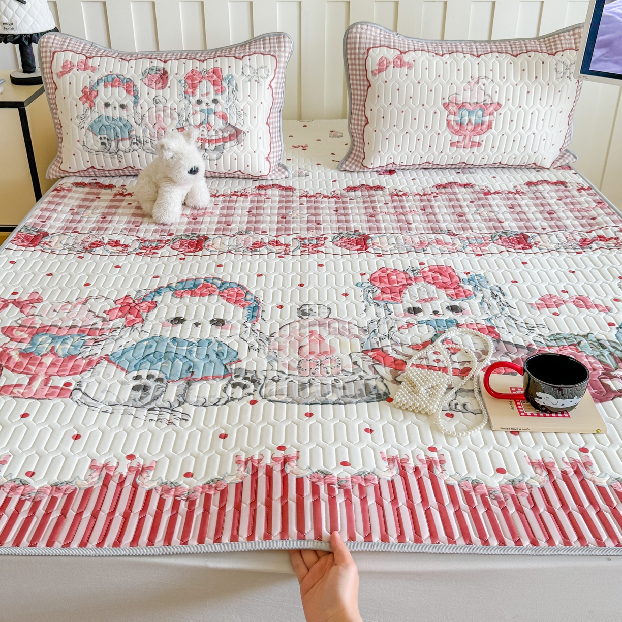 顾里家纺 2026新款洛丽塔风乳胶席凉席席子三件套 洛丽好友