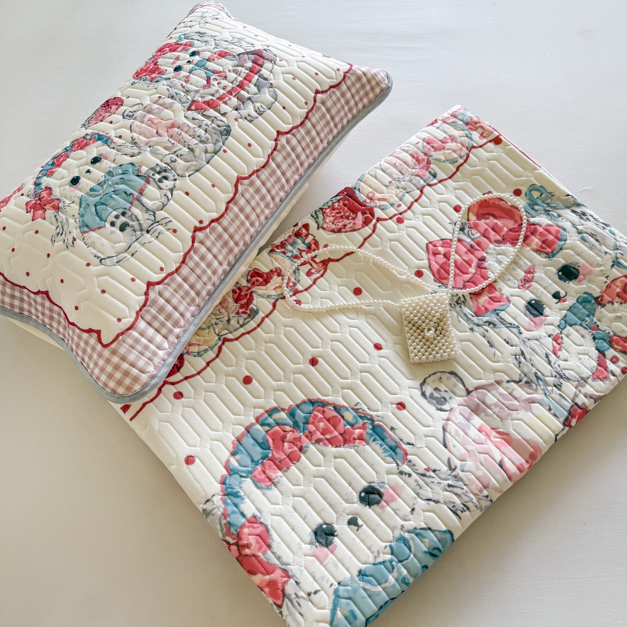 91家纺网 家纺一手货源 找家纺 顾里家纺 2026新款洛丽塔风乳胶席凉席席子三件套 洛丽好友