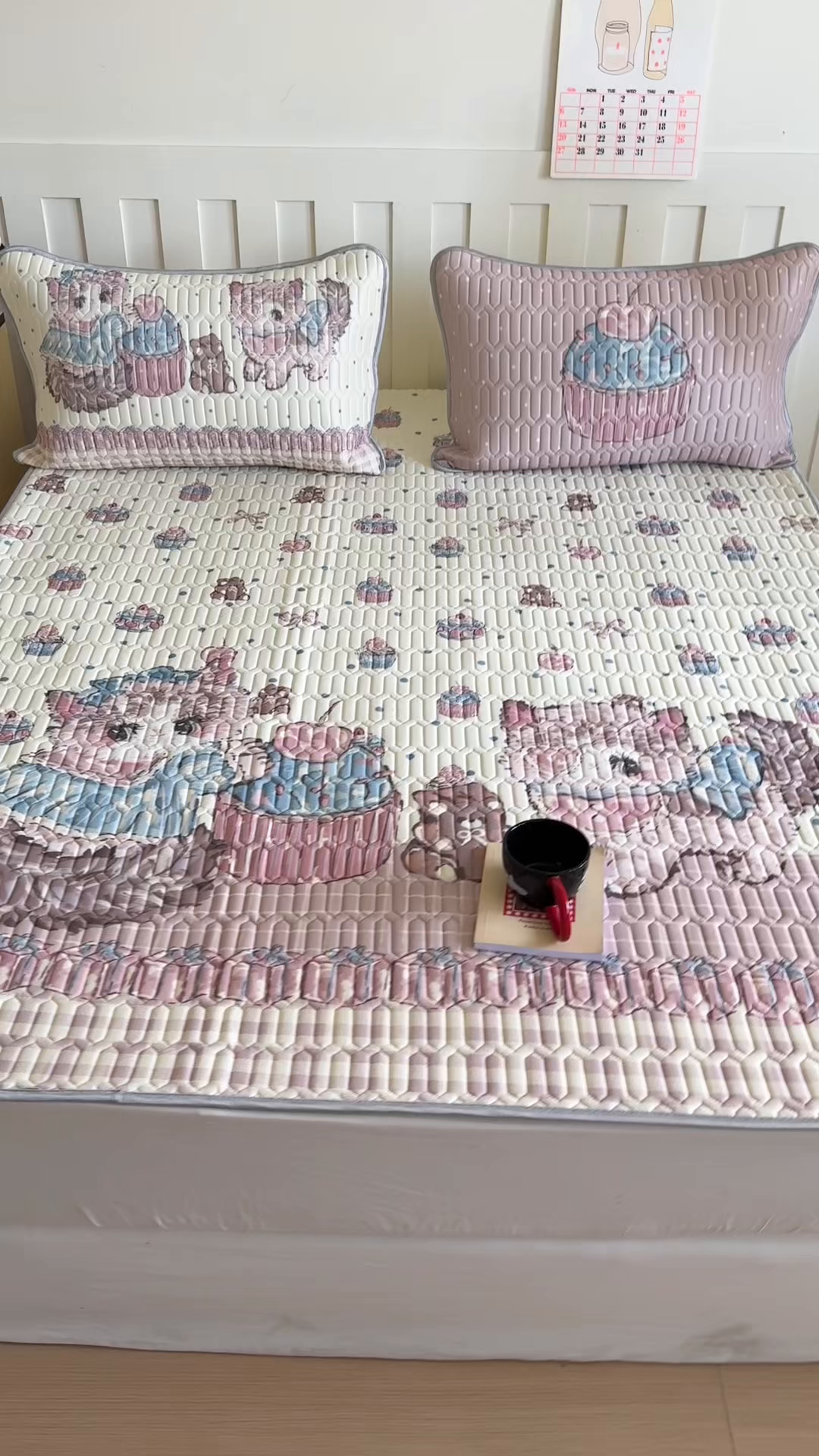 91家纺网 家纺一手货源 找家纺 顾里家纺 2026新款洛丽塔风乳胶席凉席席子三件套 蕾丝布偶