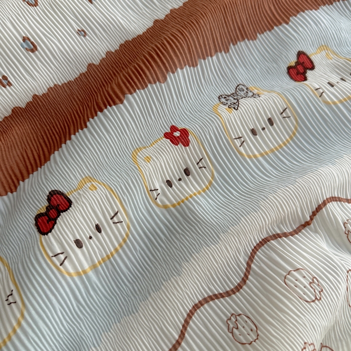 91家纺网 家纺一手货源 找家纺 顾里家纺 2026新款韩系费尔岛风泡泡凉感夏被夏凉被空调被 费尔岛猫猫