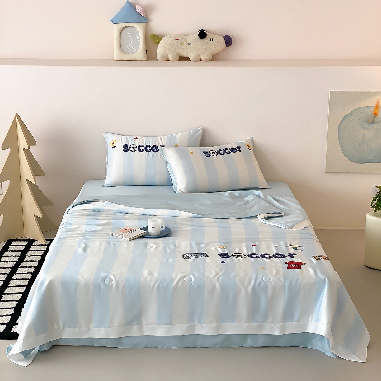 91家纺网 家纺一手货源 找家纺 （总）星野 2026新款60s进口奥地利兰精天丝四件套-浅夏