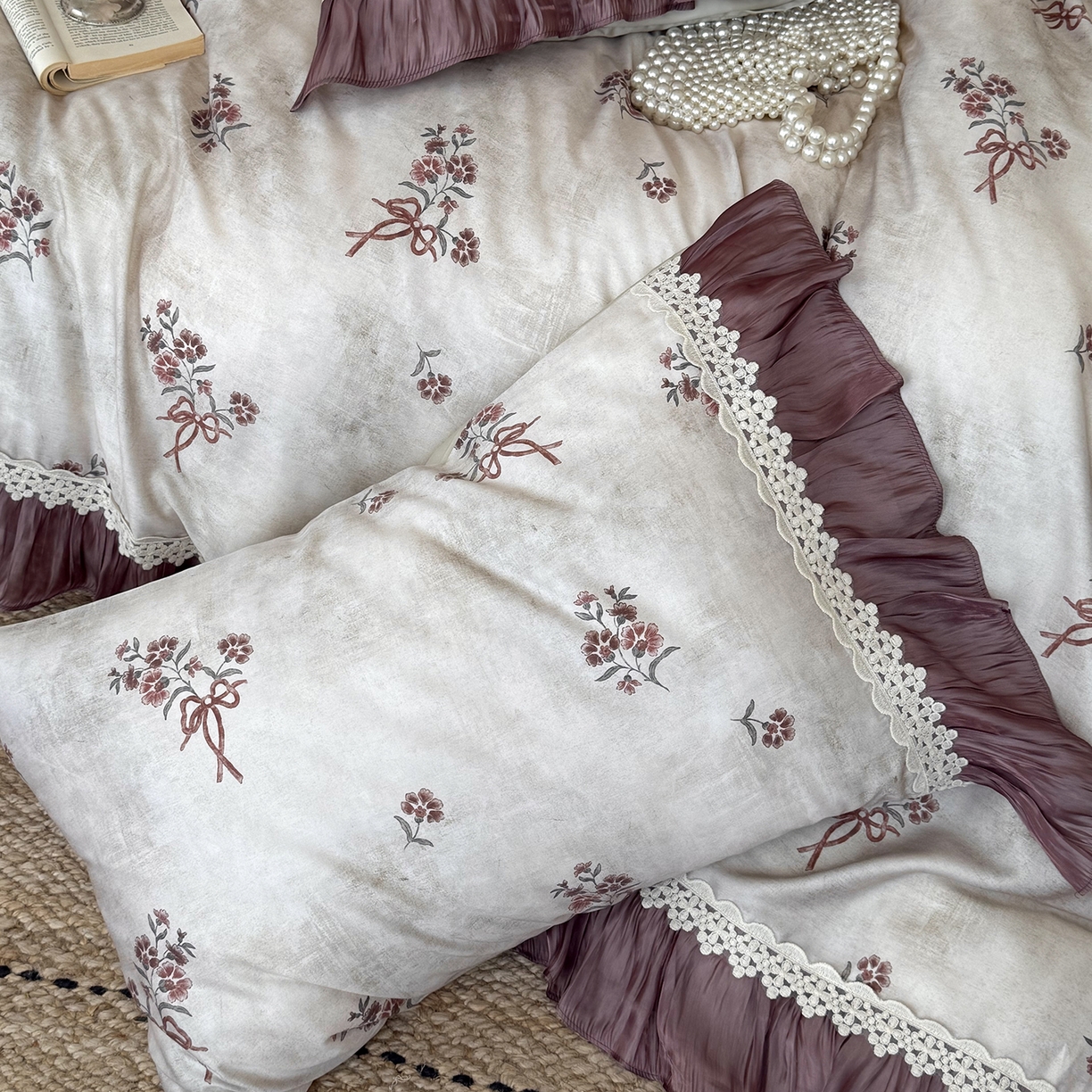 91家纺网 家纺一手货源 找家纺 佳汐蓝家纺 2026新款60支兰精天丝四件套 奶霜可可