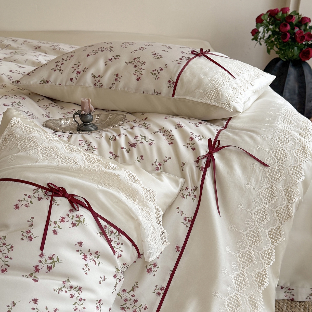 91家纺网 家纺一手货源 找家纺 佳汐蓝家纺 2026新款60支兰精天丝四件套 半糖