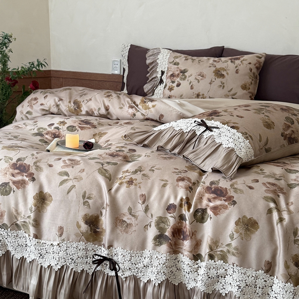 91家纺网 家纺一手货源 找家纺 佳汐蓝家纺 2026新款60支兰精天丝四件套 鸢尾