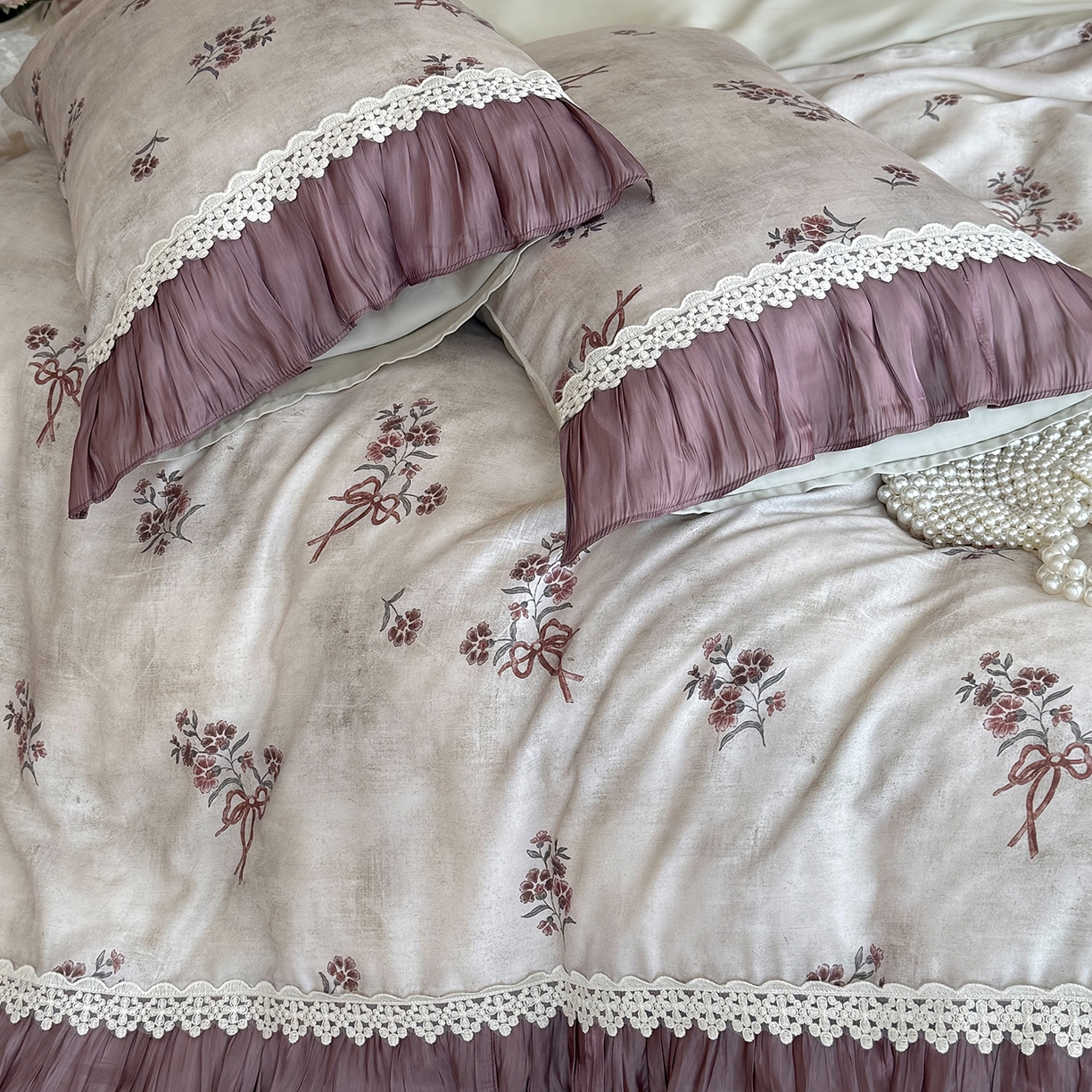 91家纺网 家纺一手货源 找家纺 佳汐蓝家纺 2026新款60支兰精天丝四件套 奶霜可可