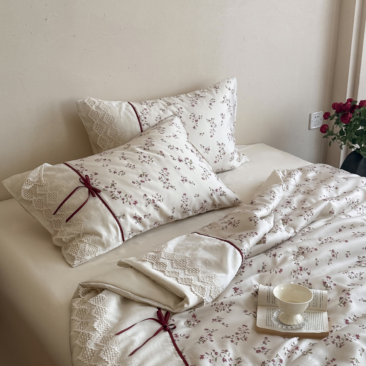 91家纺网 家纺一手货源 找家纺 佳汐蓝家纺 2026新款60支兰精天丝夏被四件套 鸢尾