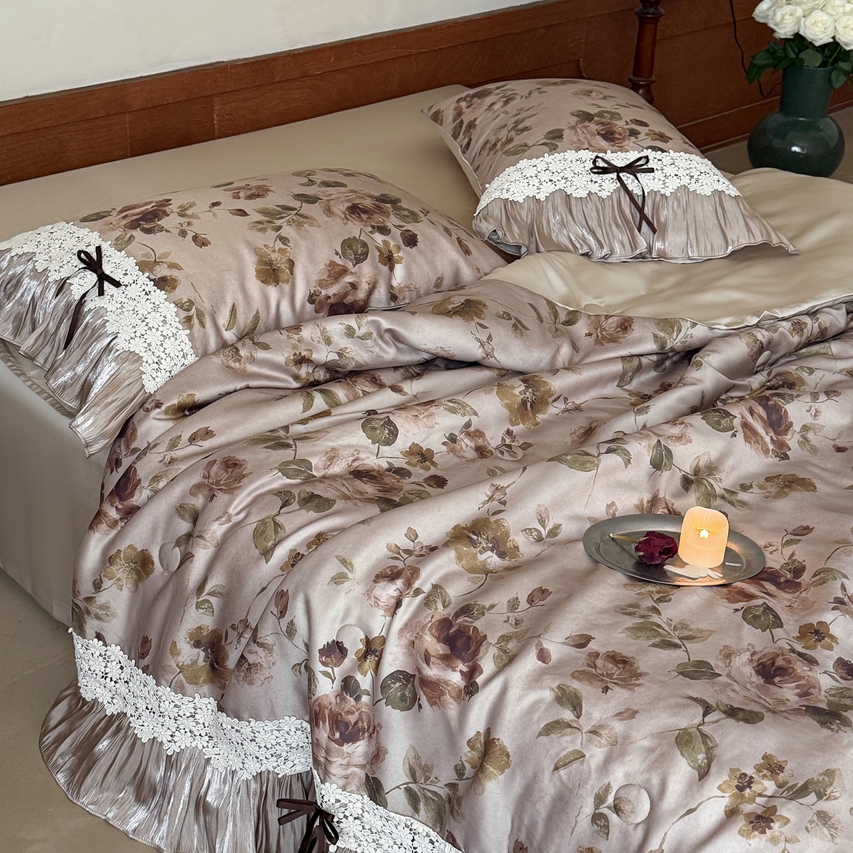 91家纺网 家纺一手货源 找家纺 佳汐蓝家纺 2026新款60支兰精天丝夏被四件套 半糖