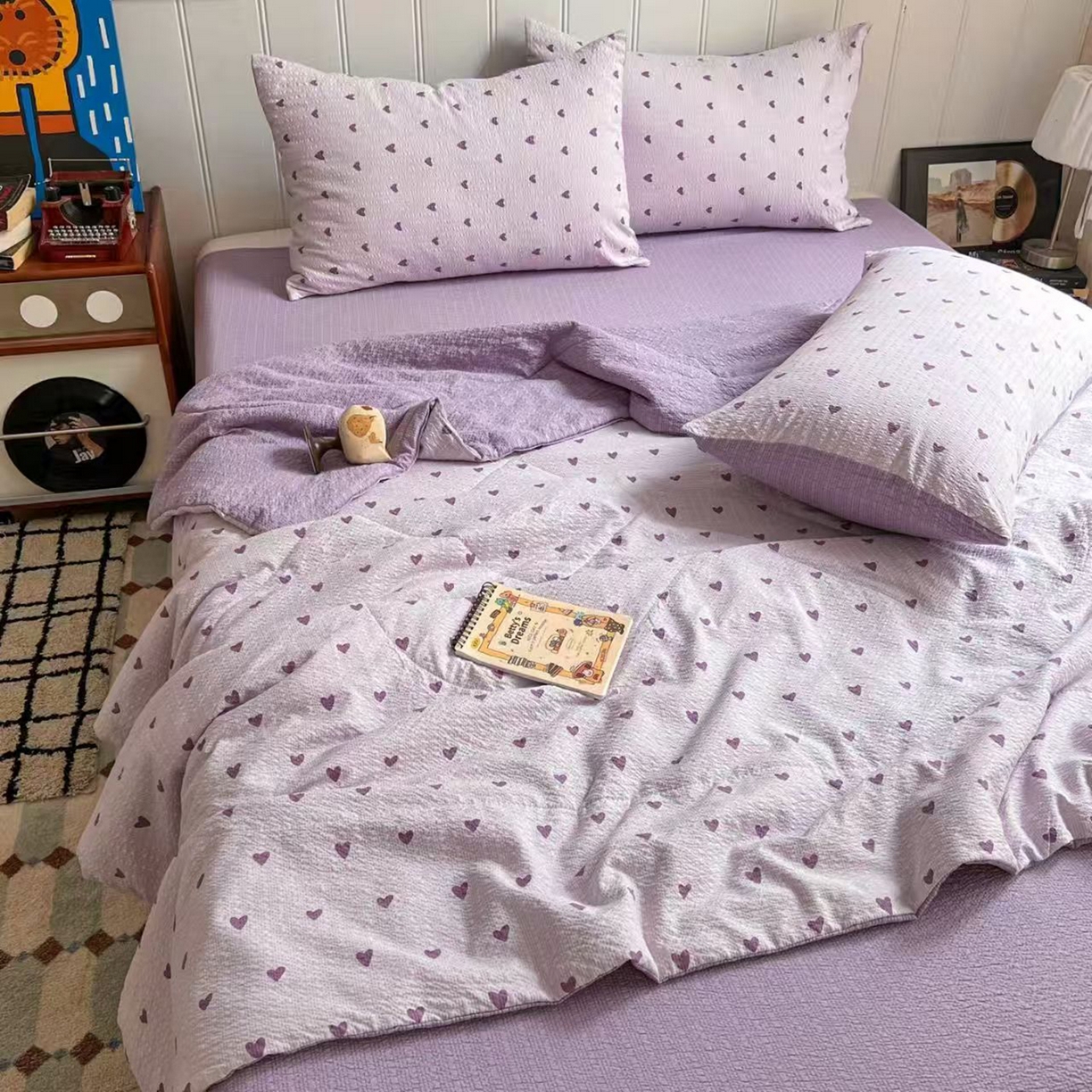 91家纺网 家纺一手货源 找家纺 （总） 梵希雅  2026新款泡芙纱夏被四件套简单款