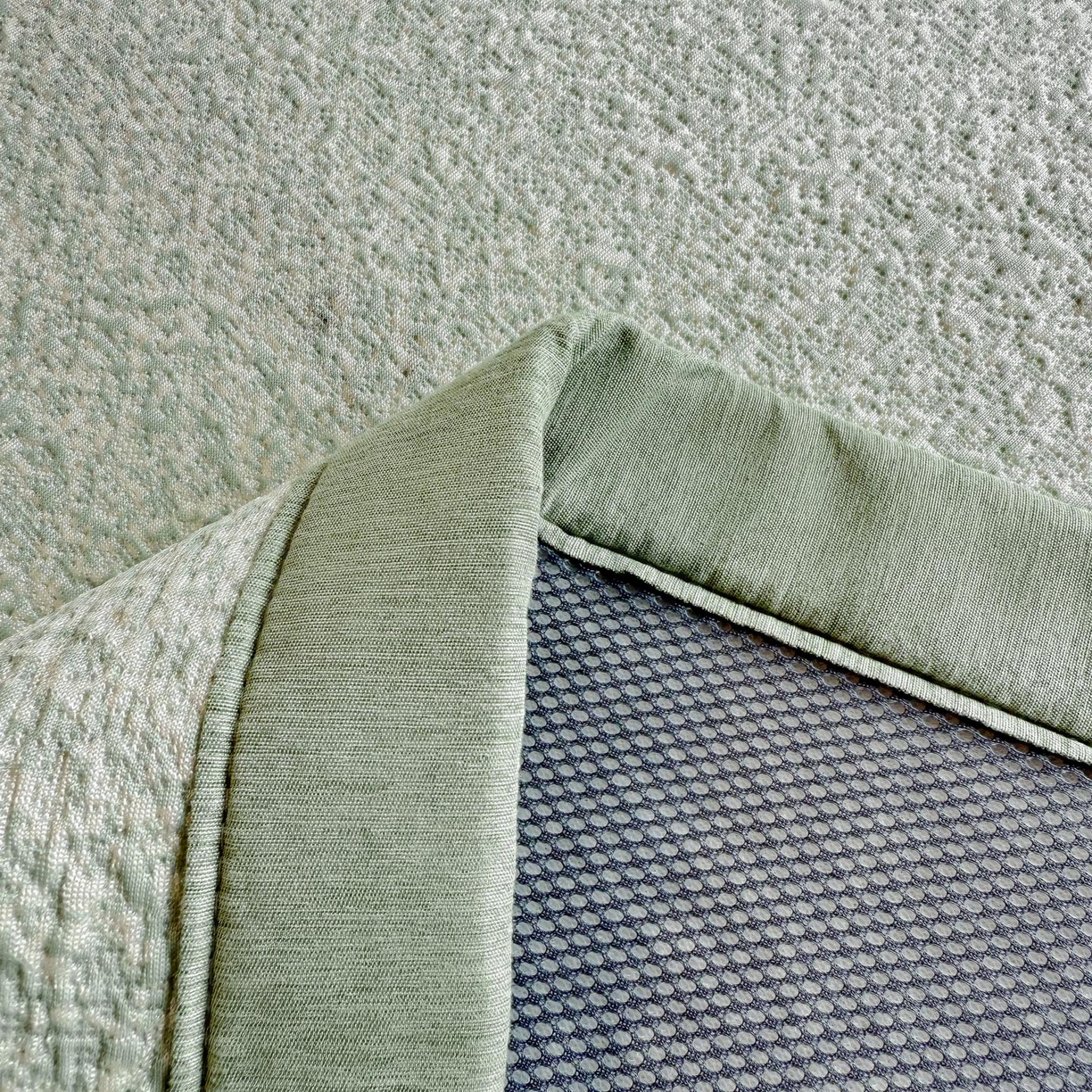 91家纺网 家纺一手货源 找家纺 帅露家纺 2026新款A类PE中分子绣花软凉席席子-慢摇时光 平铺款-慢摇时光绿