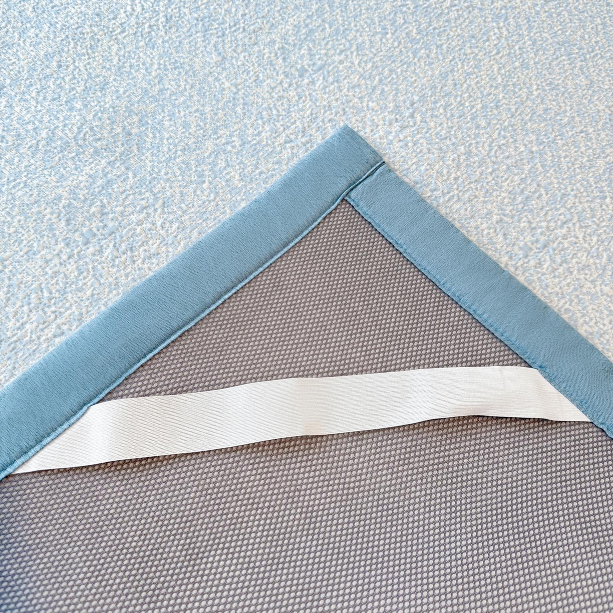 91家纺网 家纺一手货源 找家纺 帅露家纺 2026新款A类PE中分子绣花软凉席席子-慢摇时光 平铺款-慢摇时光蓝