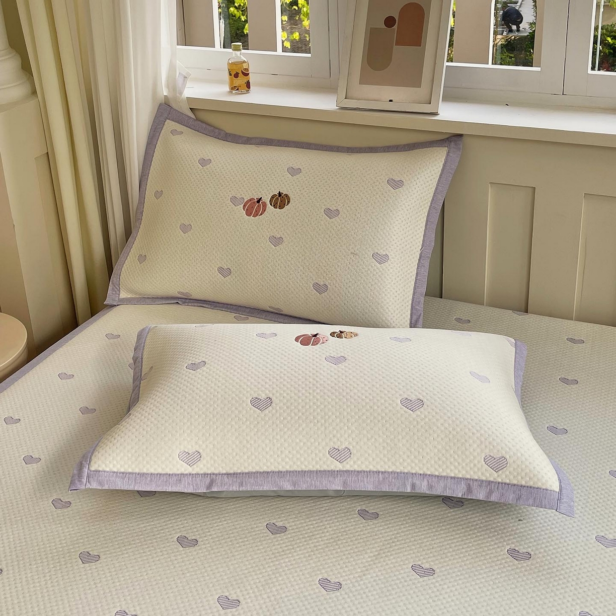 91家纺网 家纺一手货源 找家纺 帅露家纺 2026新款A类PE中分子卡通大版绣花软凉席席子 平铺款-懒懒兔