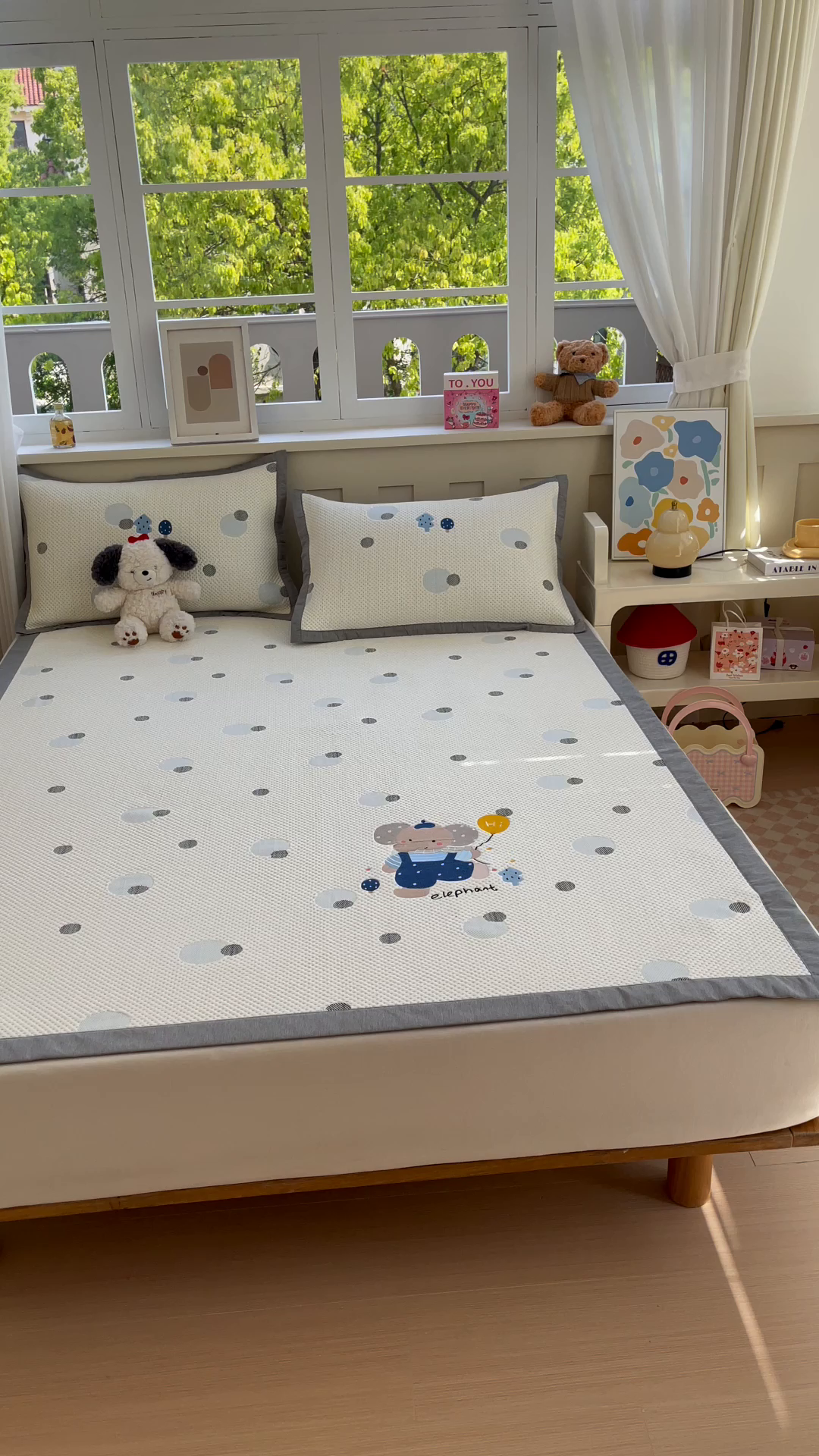 91家纺网 家纺一手货源 找家纺 （总）帅露家纺 2026新款A类PE中分子卡通大版绣花软凉席席子