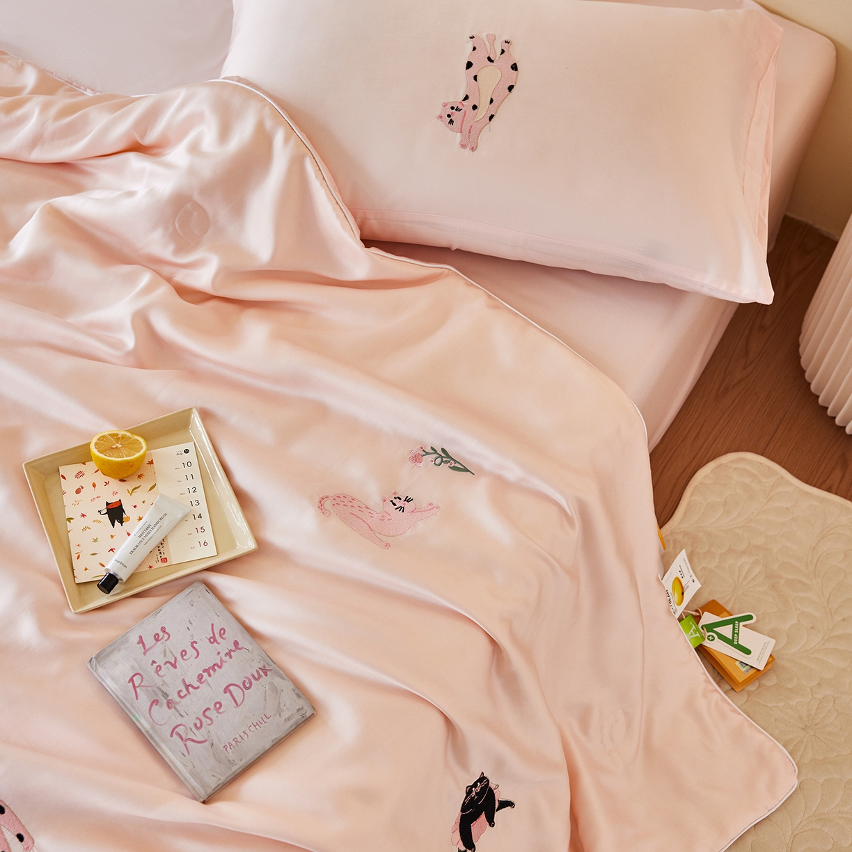 91家纺网 家纺一手货源 找家纺 （总）安莱生活 2026新款50天丝大豆棉夏被空调被夏凉被萌宠甜夏系列