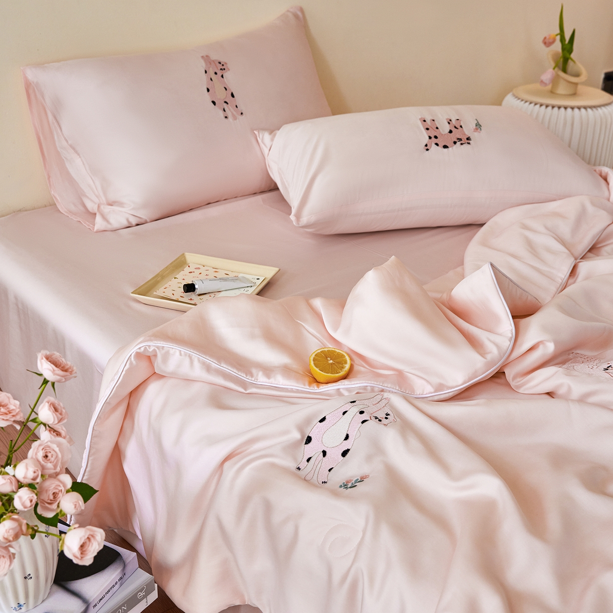 91家纺网 家纺一手货源 找家纺 （总）安莱生活 2026新款50天丝大豆棉夏被空调被夏凉被萌宠甜夏系列