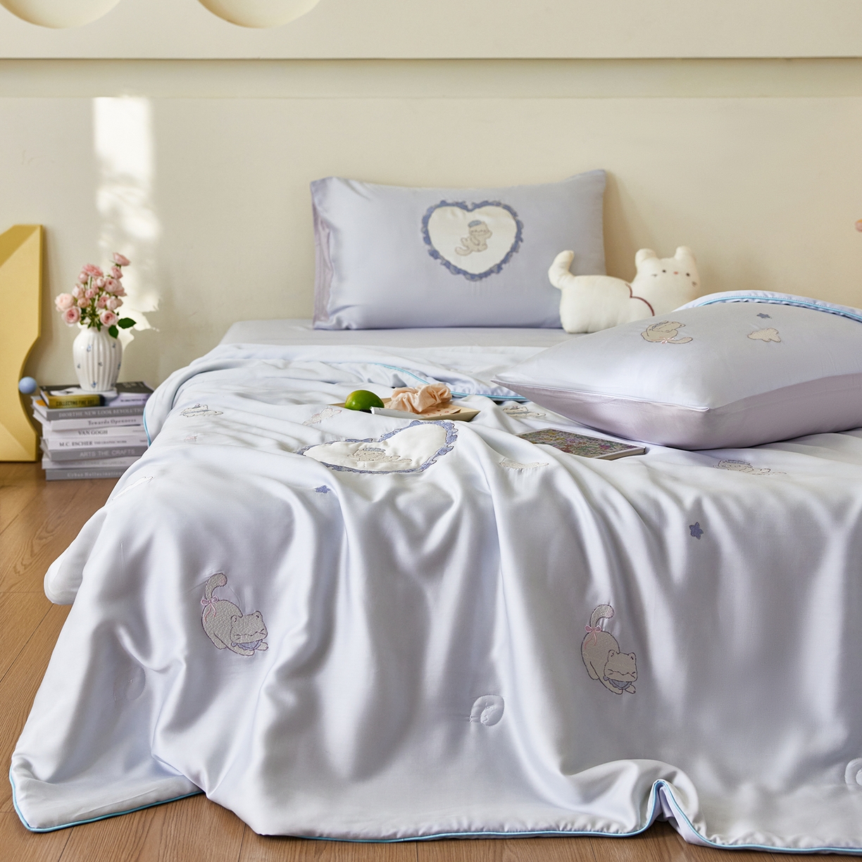 91家纺网 家纺一手货源 找家纺 （总）安莱生活 2026新款50天丝大豆棉夏被空调被夏凉被萌宠甜夏系列