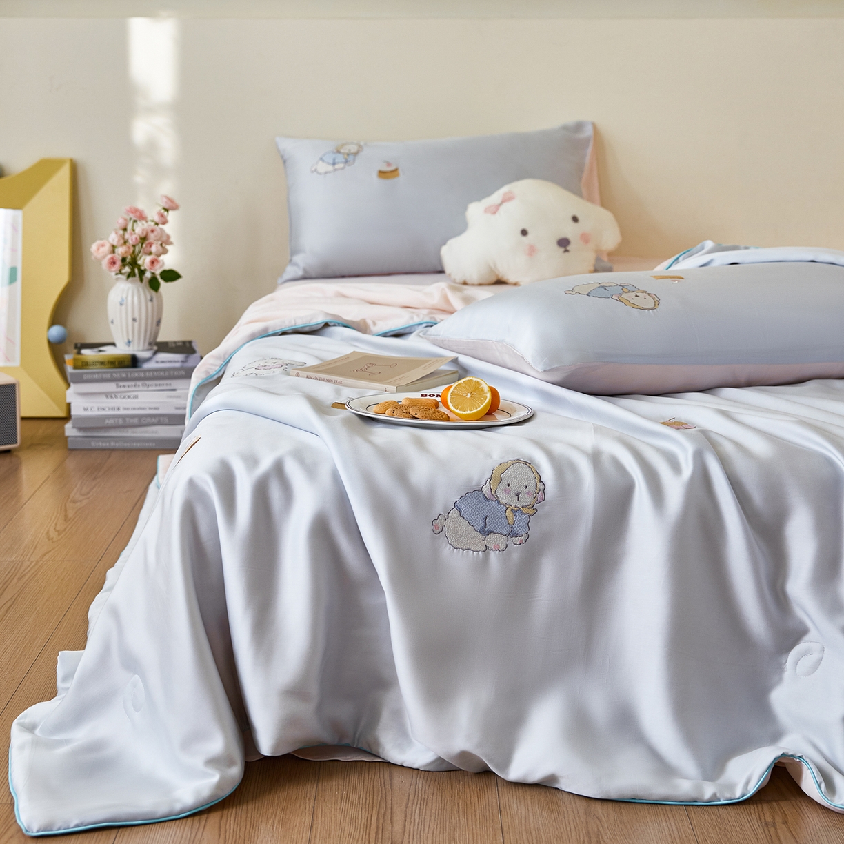 91家纺网 家纺一手货源 找家纺 （总）安莱生活 2026新款50天丝大豆棉夏被空调被夏凉被萌宠甜夏系列