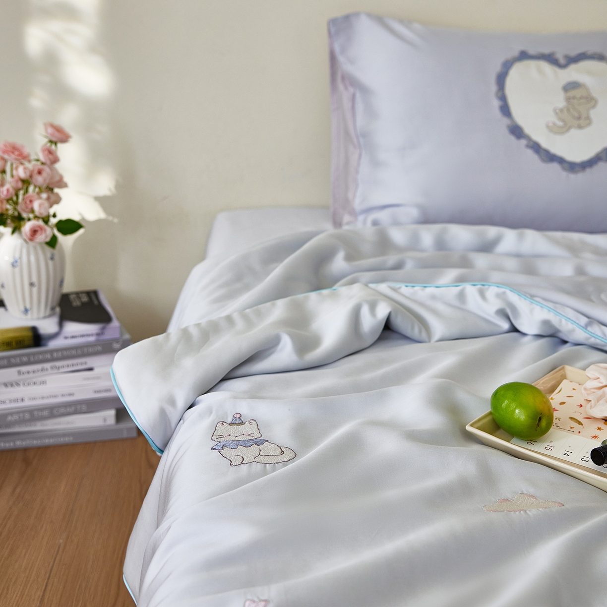 91家纺网 家纺一手货源 找家纺 安莱生活 2026新款50天丝大豆棉夏被空调被夏凉被萌宠甜夏系列 甜梦心愿