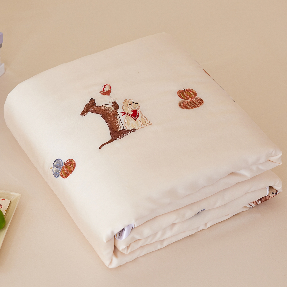 91家纺网 家纺一手货源 找家纺 安莱生活 2026新款50天丝大豆棉夏被空调被夏凉被萌宠甜夏系列 南瓜小狗