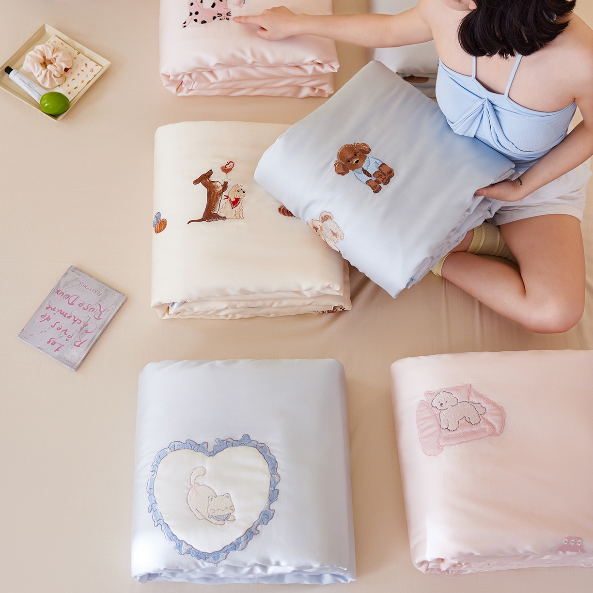 安莱生活 2026新款50天丝大豆棉夏被空调被夏凉被萌宠甜夏系列 组合图仅供参考不可下单