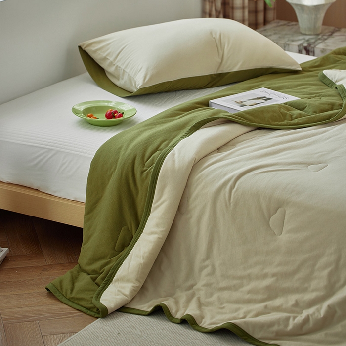 91家纺网 家纺一手货源 找家纺 （总）安莱生活 2026新款全棉云感针织棉双拼夏被空调被夏凉被