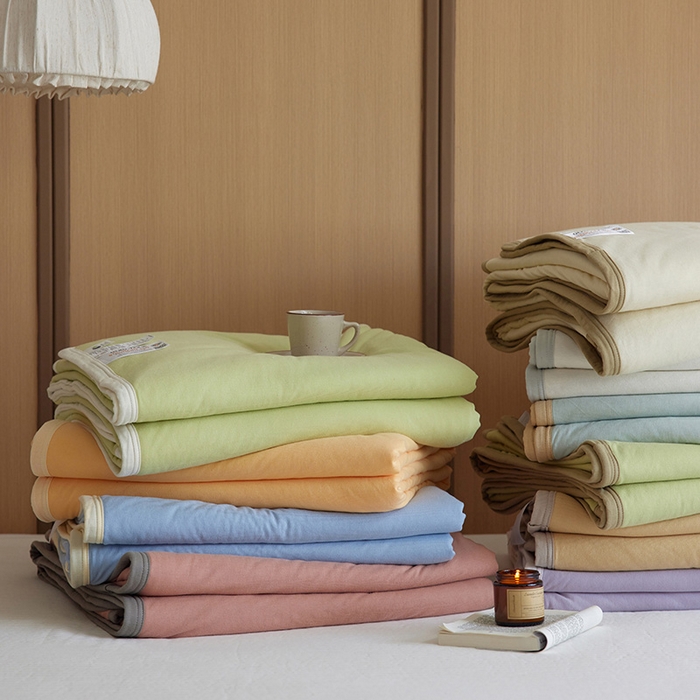 91家纺网 家纺一手货源 找家纺 安莱生活 2026新款全棉云感针织棉双拼夏被空调被夏凉被 组合图仅供参考不可下单