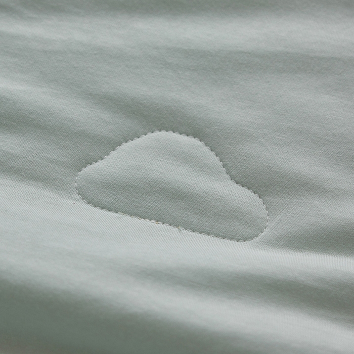 91家纺网 家纺一手货源 找家纺 安莱生活 2026新款全棉云感针织棉双拼夏被空调被夏凉被 奶豆绿双拼