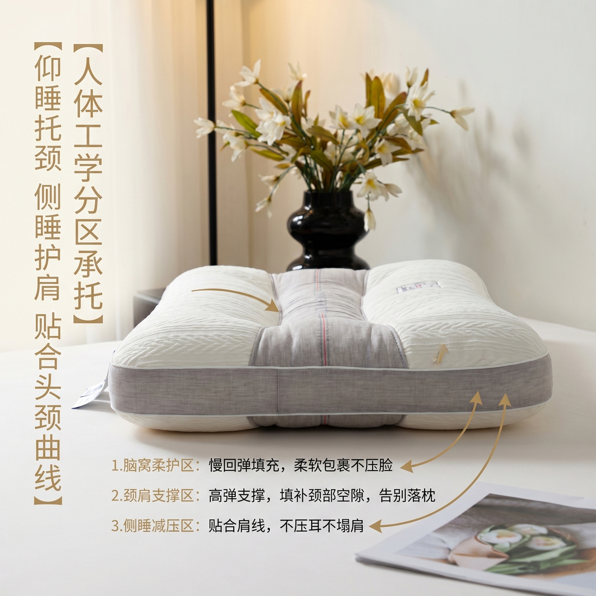 91家纺网 家纺一手货源 找家纺 （总）熙朵梦家纺 （专版）2026新品云端舒压护颈枕家用枕芯学生枕头