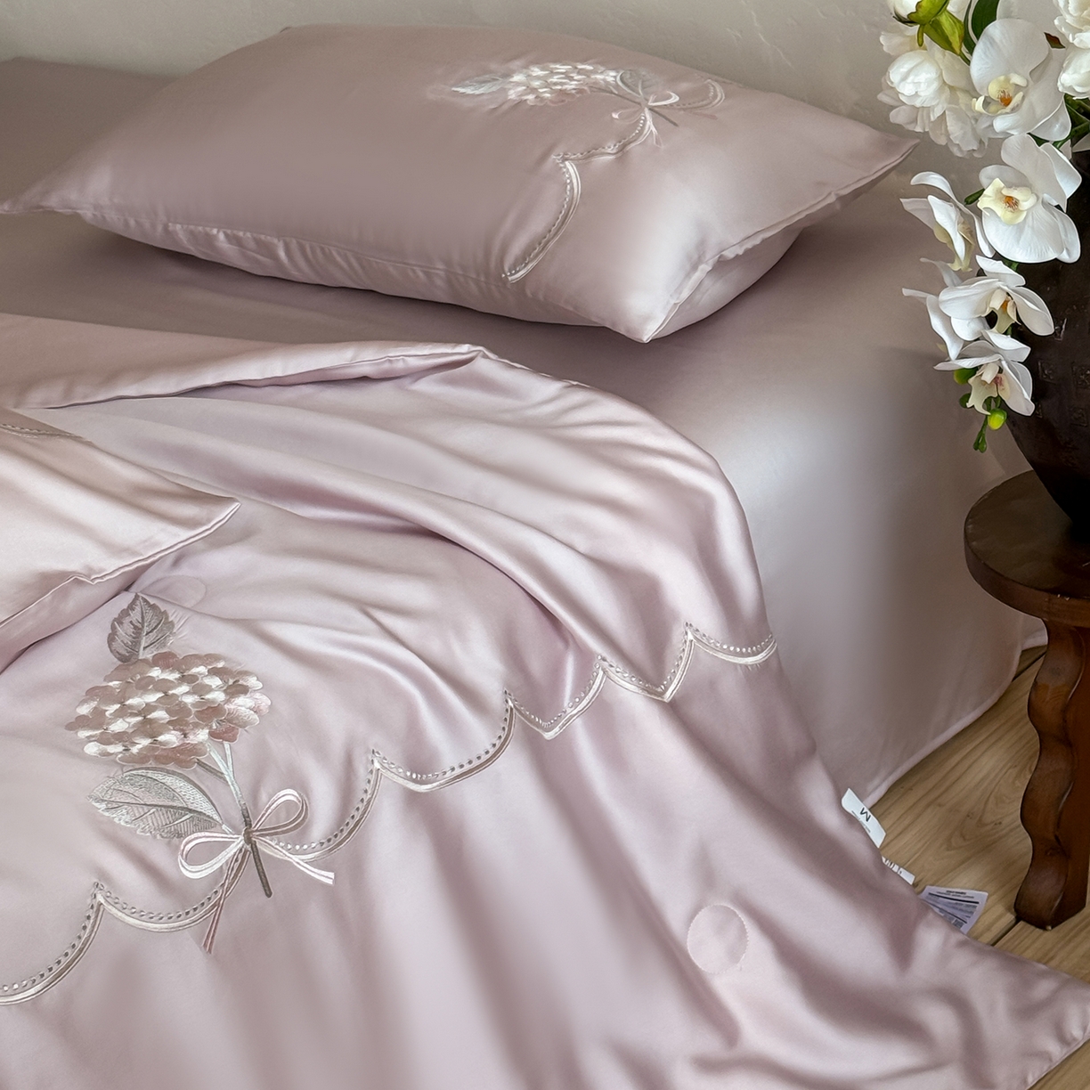 91家纺网 家纺一手货源 找家纺 极简 2026新款天丝刺绣夏被四件套-柔花束影 柔花束影-紫